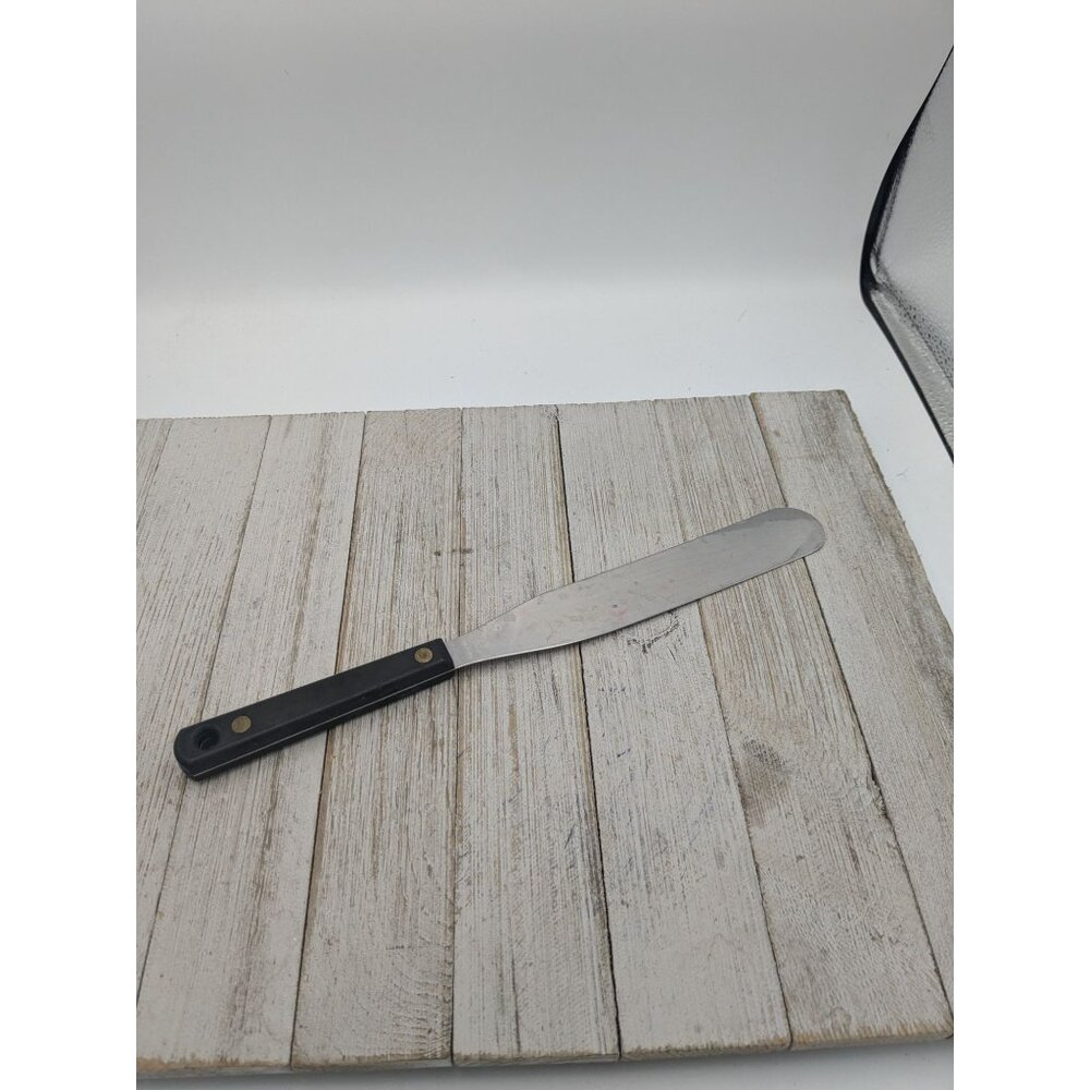 Vintage Chalfont Stainless Flexible Spatula Cake Icing Spreader Black 11 1/4"